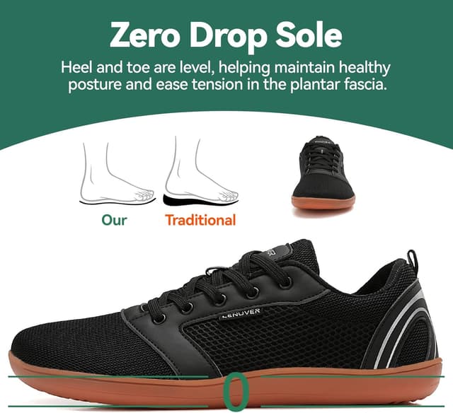 Detalle de gitzing Barefoot Wide Toe Outdoor Trail Trainers – minimalist walking and running shoes