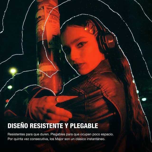 Detalle 2 de Marshall Major V BT con 100 h de batería