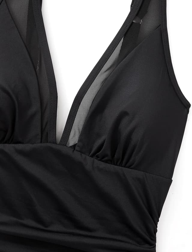 Detalle 1 de RXRXCOCO V Neck Mesh swimsuit for women