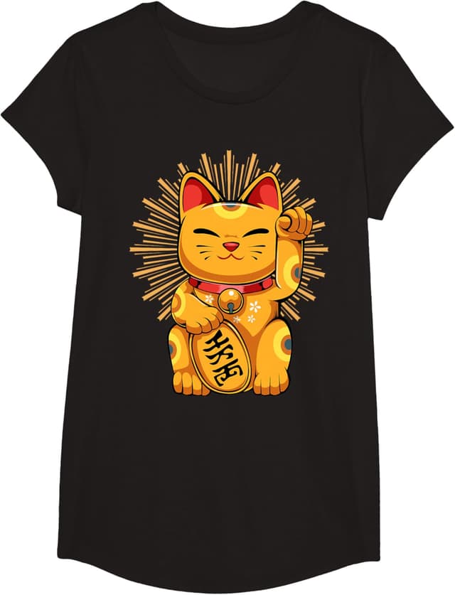 Thumbnail 6 de Maneki Neko Chat Chanceux T-Shirt