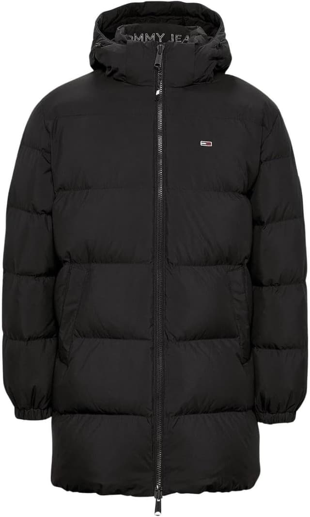 Detalle de Tommy Jeans Men’s Essential Down Parka with Hood – warm, lightweight winter layering