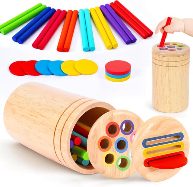Imagen de Montessori Holzspielzeug Sortierspiel für 1–2 Jahre en OfertitasTOP