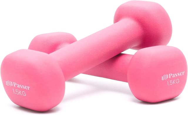 Detalle de Neopren Kurzhanteln Set (2er-Set) für Frauen und Kinder – flaches Design, rutschfester Griff
