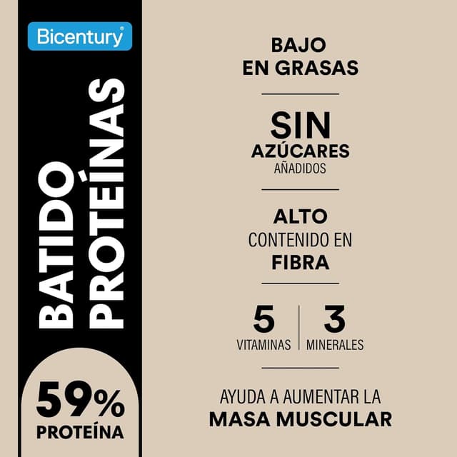 Thumbnail 4 de Bicentury Proteína Moka Avellana 340 g 20 g por porción