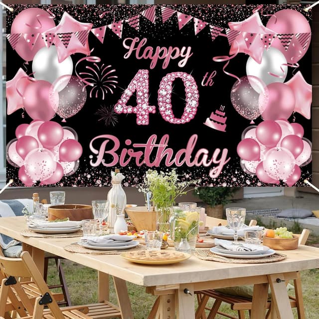 Thumbnail 6 de Waylipun Happy 40th Birthday Banner 110×180 cm 🎉