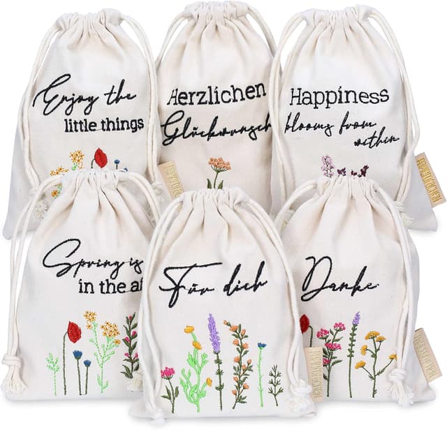 Detalle de Papierdrachen Oster-Set Leinensäckchen 6x 13x18 cm