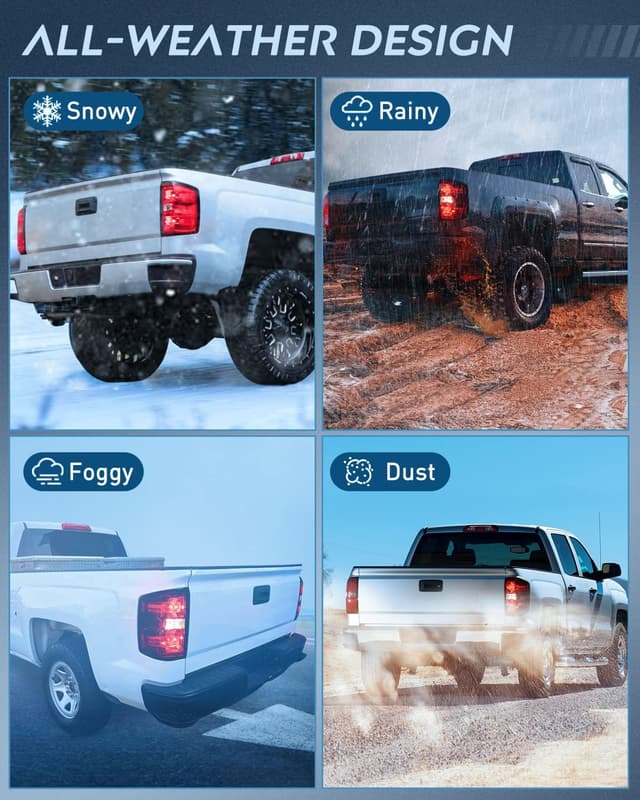 Thumbnail 6 de Nilight Taillight Assembly for 2014-2019 Chevy Silverado 1500/2500HD/3500HD & 2015-2019 GMC Sierra 3500HD (OE-Style Rear Lamp Replacement)