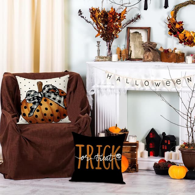 Thumbnail 3 de FUYUCHEN Happy Halloween Pillow Covers 18x18 in 🎃