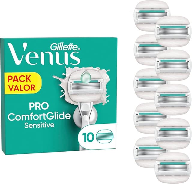 Detalle de Venus Gillette Pro ComfortGlide: Recambios Suaves y Aloe Vera