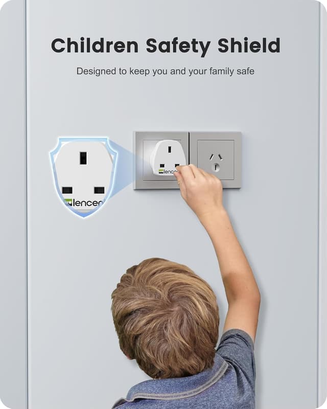 Thumbnail 6 de LENCENT UK to Australia Plug Adapter 2 Pack (Type I) – earthed travel adaptor for AUS, China, Fiji, New Zealand and more