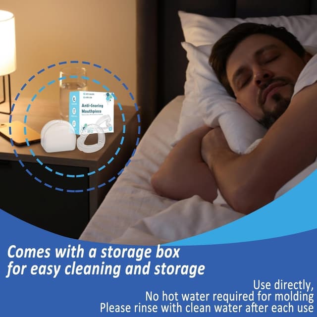 Detalle de Anti Snoring Mouthpiece with 180 Open Front Design – 2.5 mm jaw adjustment, ready-to-use snore stopper for men and women