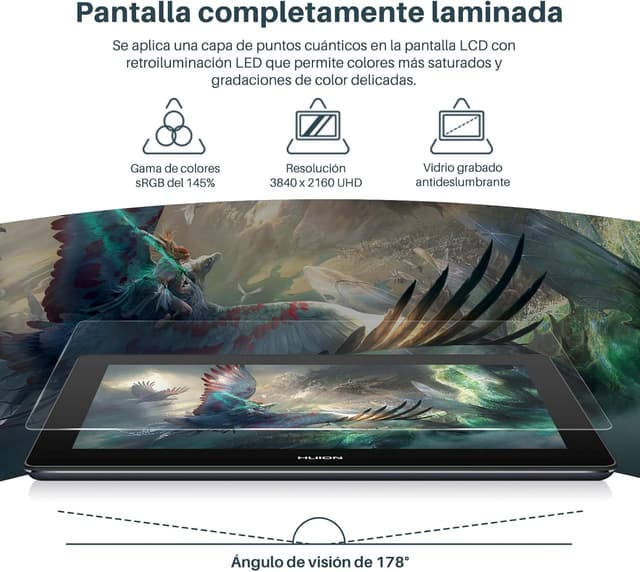 Thumbnail 2 de HUION Kamvas Pro 16 Plus 4K: Tableta Gráfica para Artistas 🎨