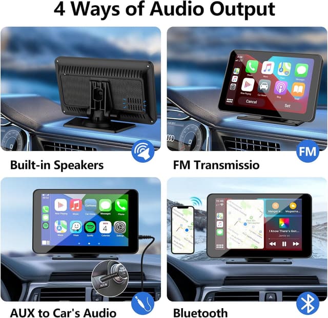 Thumbnail 4 de Portable Wireless 7" Car Stereo with CarPlay