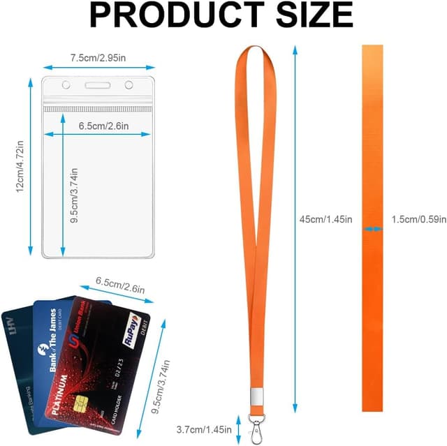 Detalle 2 de Vicloon Tour de Cou Badge 10 pièces