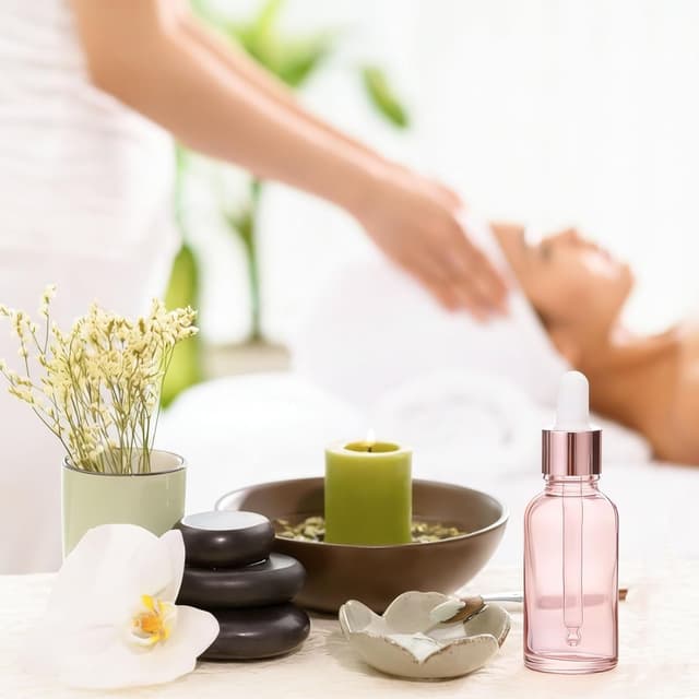 Detalle de Guilinone 24 x 30ml Glass Dropper Bottles (pink, 24-pack) with Labels, Plastic Pipettes & Funnels