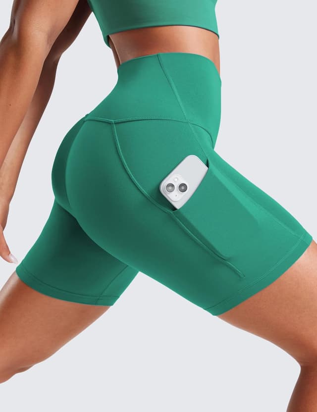 Detalle 2 de CRZ YOGA Donna Butterluxe: shorts da allenamento vita alta con tasche laterali (13 cm/20 cm)