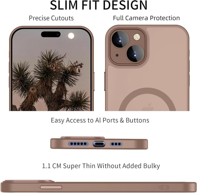 Detalle de YUANDMI iPhone 15, Cover magnetica MagSafe