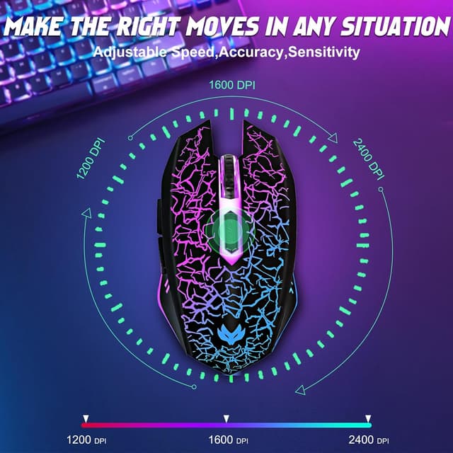 Thumbnail 2 de LuLabboard Wireless Gaming Mouse 2400 DPI