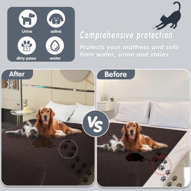 Thumbnail 6 de DUJUIKE 100% Waterproof 3 Seater Couch Cover (Coffee) – non-slip, urine & stain resistant