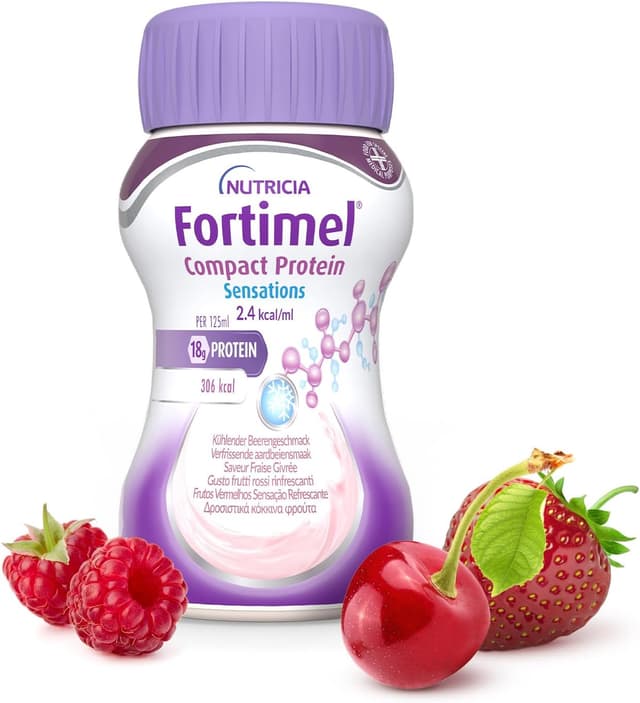 Detalle 2 de NUTRICIA Fortimel Compact Protein Sensation – Integratore ipercalorico e iperproteico da bere, 4x125 ml