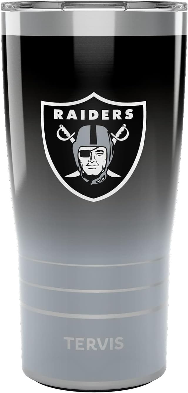Detalle de Tervis Traveler NFL Las Vegas Raiders Ombre Triple-Insulated Tumbler (20oz) Travel Cup