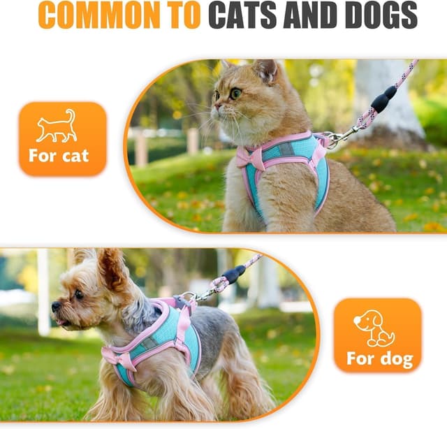 Detalle 2 de Dog Harness with Leash Set – Step-in Breathable Reflective Puppy Vest (No-Pull, Adjustable)