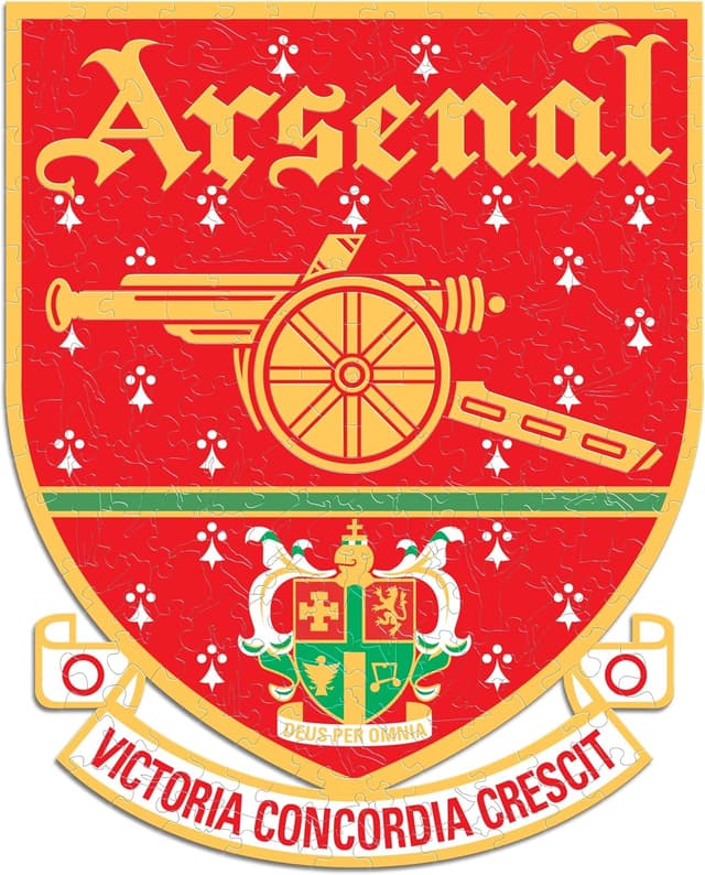 Detalle de Iconic Puzzles Arsenal Retro-Logo, puzzle in legno sostenibile 150 pezzi (taglia S)