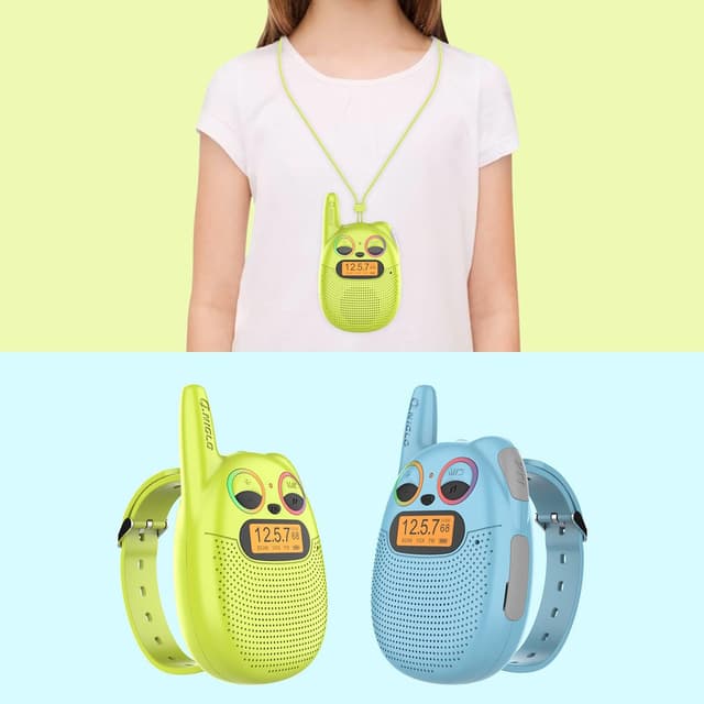 Detalle de QNIGLO Walkie Talkies for Kids (Ages 3-12) — 3 Miles Long Range, 22 Channels, Rechargeable
