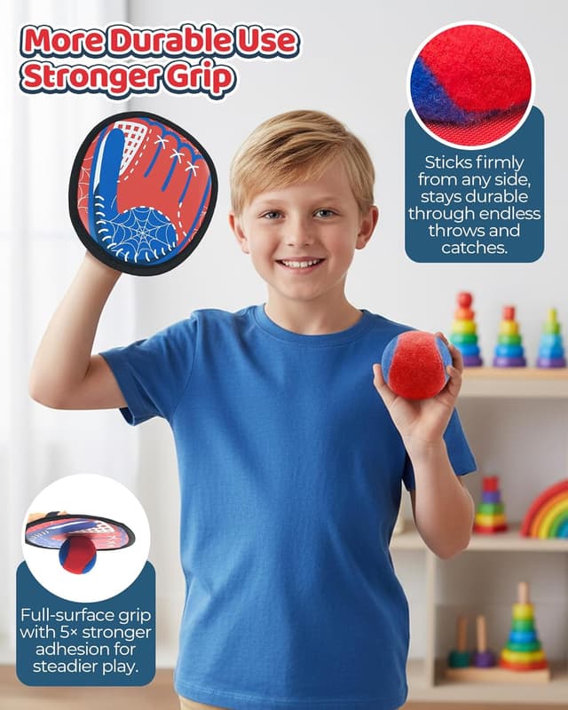 Detalle 2 de Toss and Catch Ball Game Set 4 paddles