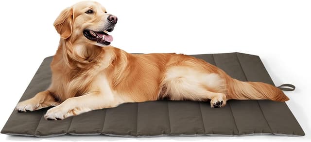 Detalle de UNIKOME Cuccia grande pieghevole impermeabile per cani e gatti (110x68 cm, marrone+grigio)