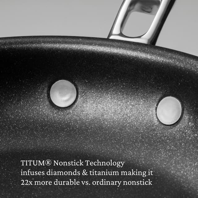 Detalle 2 de Thomas Keller Insignia by Hestan Stainless Steel Frying Pan Set (8.5” & 11”) with TITUM Nonstick System