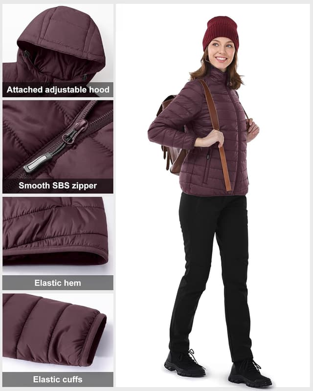 Detalle 1 de Outdoor Ventures Damen Steppjacke leichte, packbar
