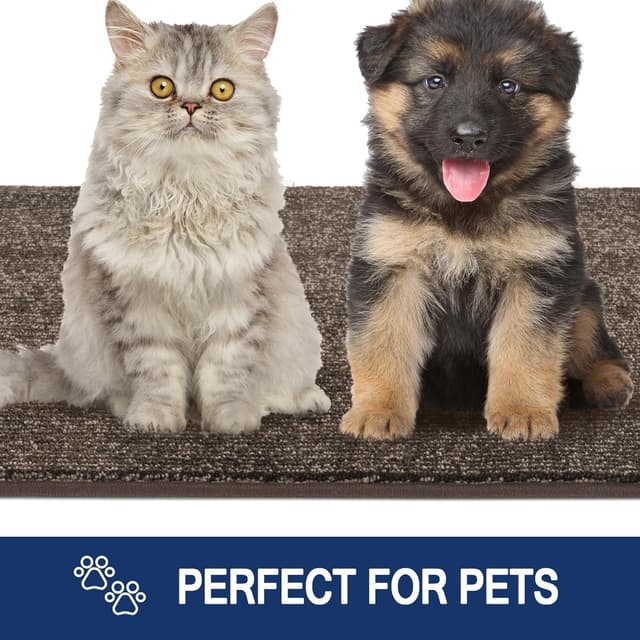 Detalle de FCSDETAIL Dirt Trapper indoor door mat 120 x 180 cm (machine washable) for hallways and pet areas