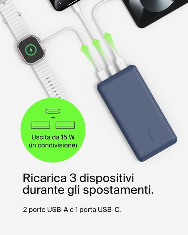 Detalle 2 de Belkin Caricabatterie portatile USB-C 20K