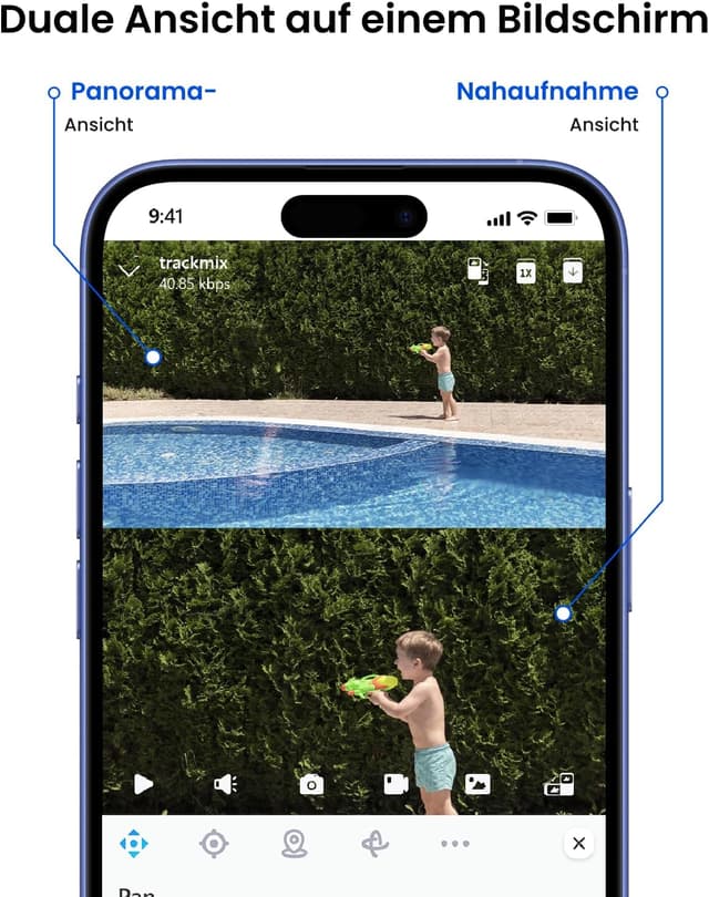 Detalle 2 de Reolink 4K 8MP PTZ Überwachungskamera 6X