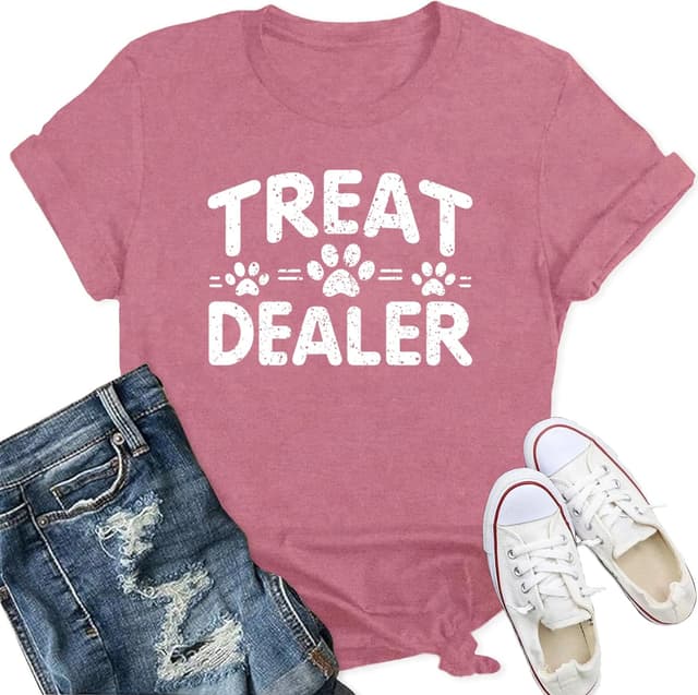 Detalle de Treat Dealer Mama T Shirt, dog paws