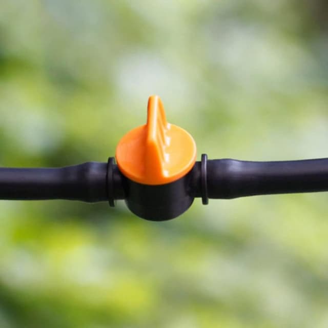 Detalle de Hydrogarden Valvola di arresto per irrigazione a goccia con raccordo rapido per tubi 1/4" (4/7 mm), 20 pezzi