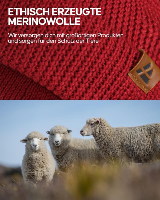 Thumbnail 4 de DANISH ENDURANCE Merino Mütze 55–61 cm