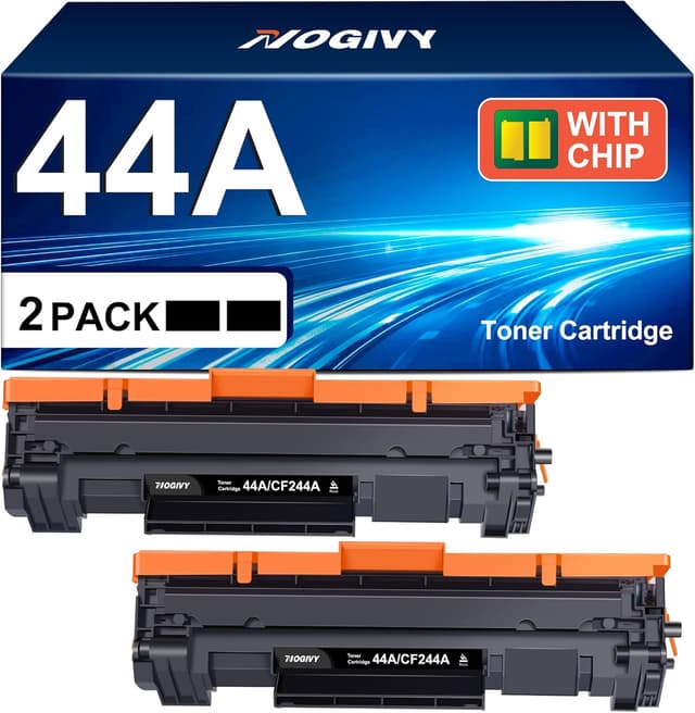 Detalle de NOGIVY 44A CF244A compatible black toner cartridge (2-pack) with chip for HP LaserJet Pro & MFP