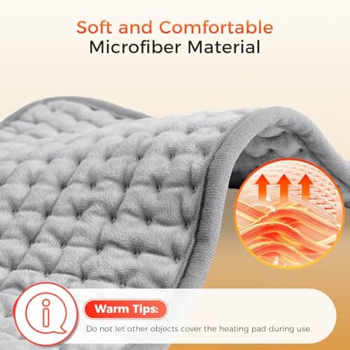 Detalle 1 de FORRINX Manta eléctrica lumbar 30x60 cm con apagado automático y 9 niveles de temperatura