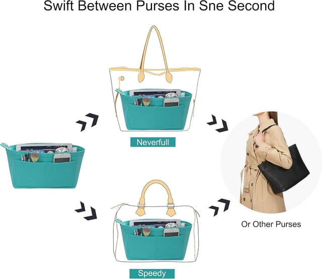 Thumbnail 4 de Soyizom Felt Handbag Organiser Purse