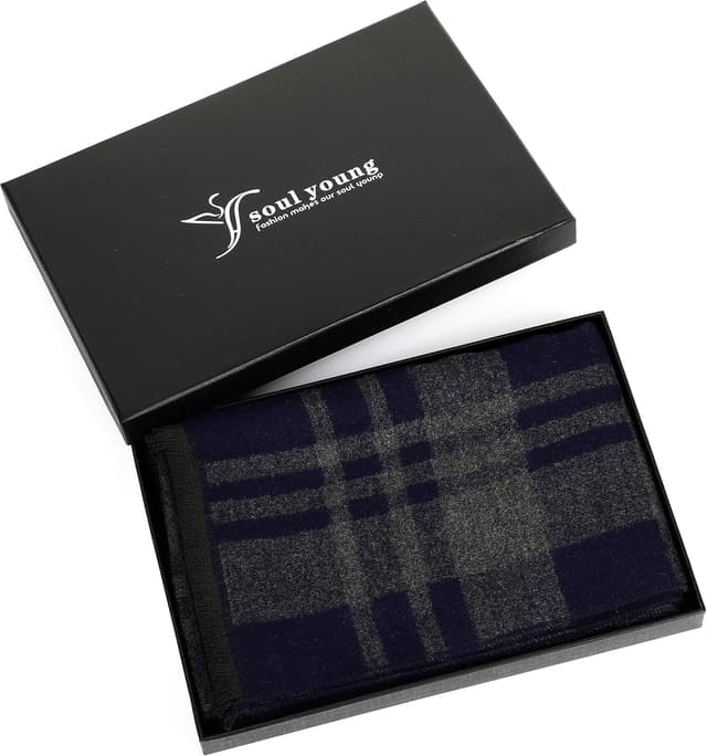 Thumbnail 1 de soul young Grandi Scozzese Sciarpa Uomo Oversize 100% cotone