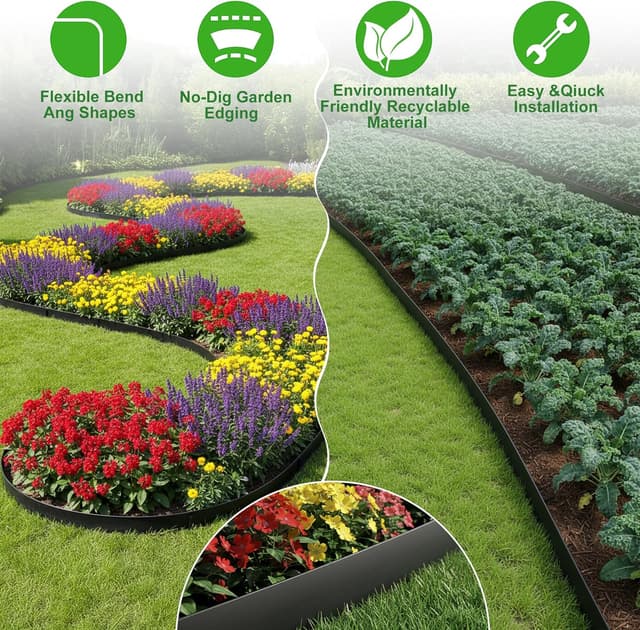 Detalle de SdreMelo flexible lawn edging 12m