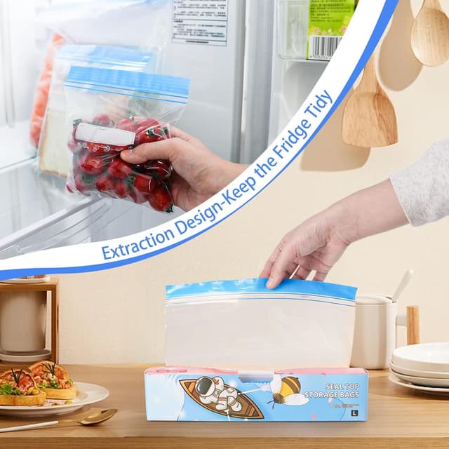 Thumbnail 4 de Adtefon Freezer Bags 70 Pcs Food Storage Set