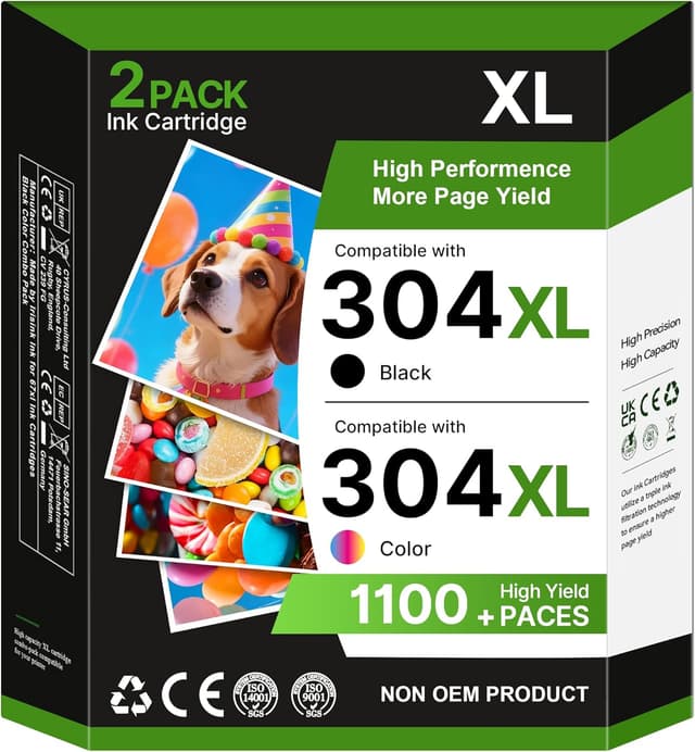 Detalle de Glliter 304 XL druckerpatronen 2er Set