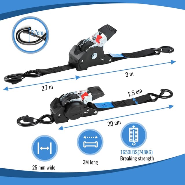 Thumbnail 1 de TLGREEN Cinghie retrattili 3 m 🚚