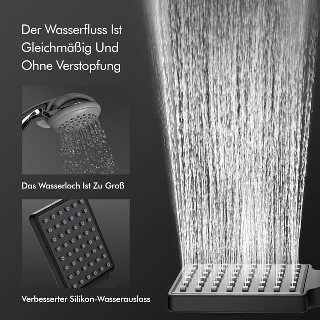Thumbnail 5 de HOMELODY Duschsystem mit Thermostat Schwarz