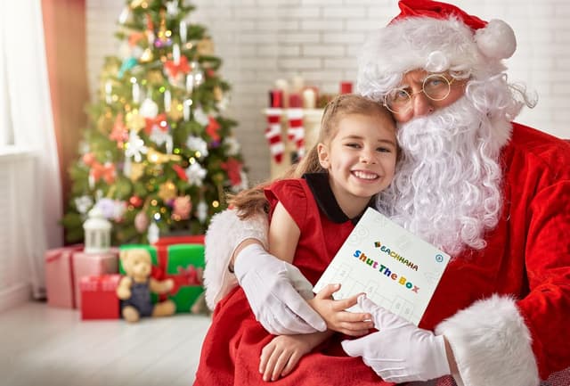 Detalle de Shut the Box Holz-Klappbrettspiel für 4 Spieler (EACHHAHA) – Würfel- und Logikspiel für unterwegs