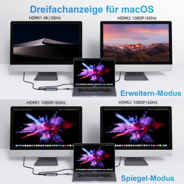 Thumbnail 4 de LIONWEI USB 3.0 Docking Station Dual HDMI