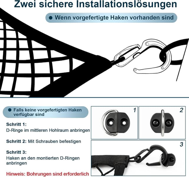 Thumbnail 3 de VEHIRIE Cargo Net Car Boot Net 70x50 cm